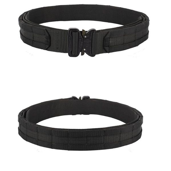 

war special belt mohr outer belt + inner + sponge cushion cs outdoor tactical hunting shooter, Black;gray