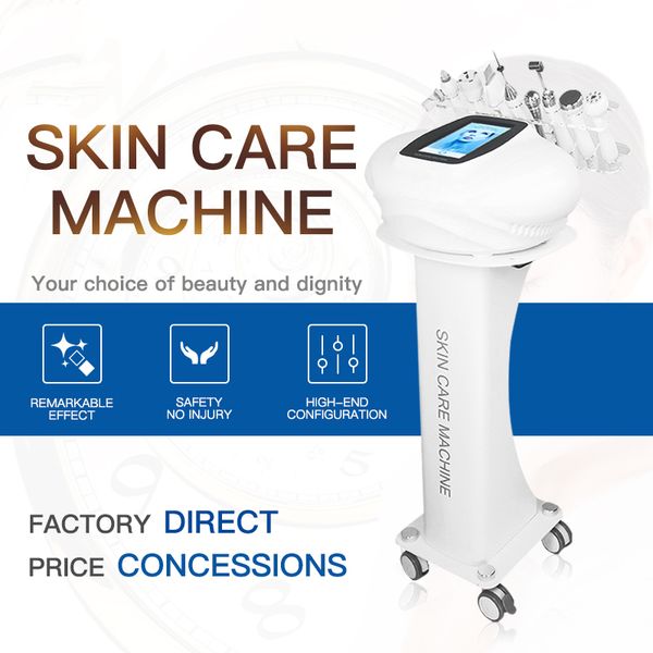 

8 in 1 radio frequency wrinkle removal ultrasound ion import oxygen sprayer skin scrubber vacuum machine, Black;white