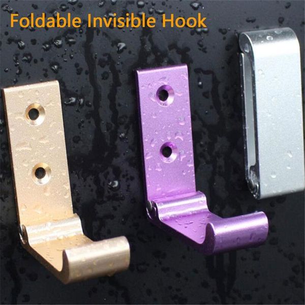 

hooks & rails wall mounted foldable stand coat hook keys towel hanging kitchen bathroom home accessories aluminum folding bag hange