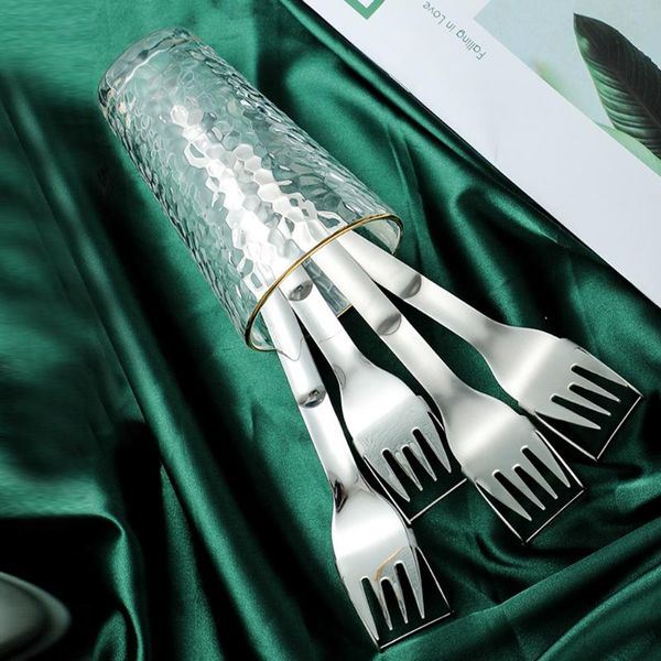 

forks melon fork slicer portable kitchen spoon stainless steel cutter accessories creative multi-purpose 2-in-1