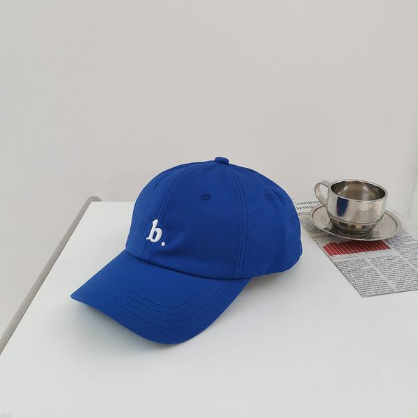 

male female baseball caps cotton embroidery letter b snapback hat adjustable trucker dad casual cap, Blue;gray