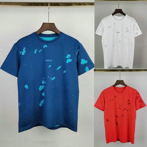

men's t-shirts summer fashion luxury europe paris available in a variety of colors tees men women small short sleeve letter print desig, White;black