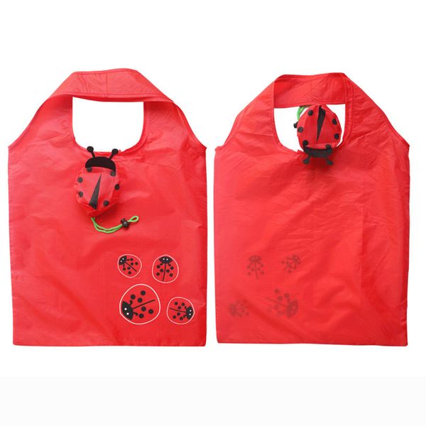 

creative animal ladybug cartoon folding shopping bag eco friendly reusable tote bag