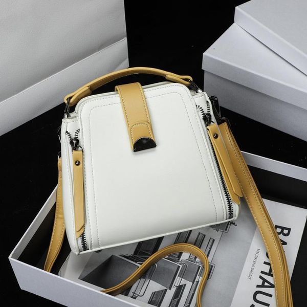 

shoulder bags bucket bag for women 2021 mini pu leather crossbody ladies female handbags pure color messenger tote