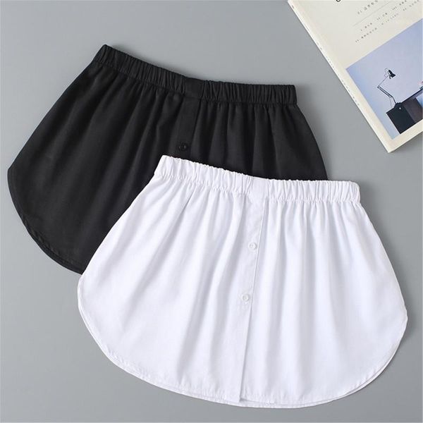 

skirts skirt adjustable layering fake mini shirt extender half extended women accessories button, Black