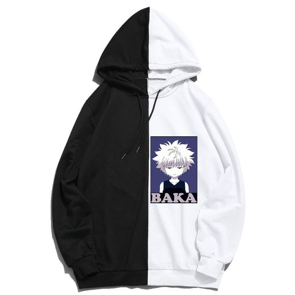 

2021 new x hunter zoldyck baka hoodie print the sharingan olor hoodies pullover sweatshirt harajuku thin clothing 2wvg, Black