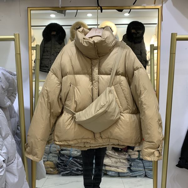 

2021 Winter Shredded Cotton Bag Jacket for Women Goatee Long Korean Casual Female Fashion New 5145, Black