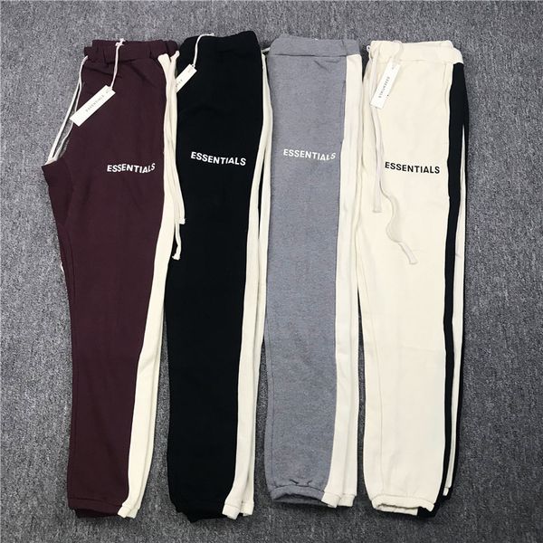 

2021 new fog essentials kanye west women sweatpants jogger hiphop streetwear men pants joggers trousers 04i8, Black
