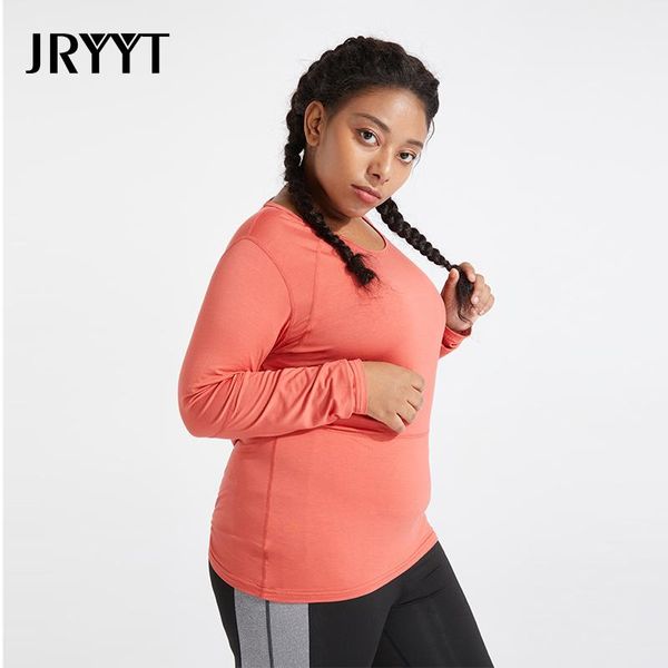 

jryyt plus size sport running t-shirt women fitness breathable quick-dry yoga shirt female workout gym shirt big woman sportwear