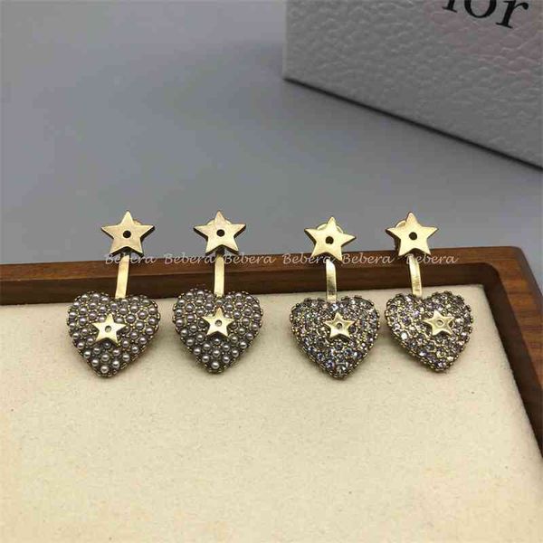 

75%off outlet new simple fashion love pearl earrings for women, Golden