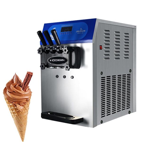 

ice cream making machine desk3 mixed flavours soft serve maker