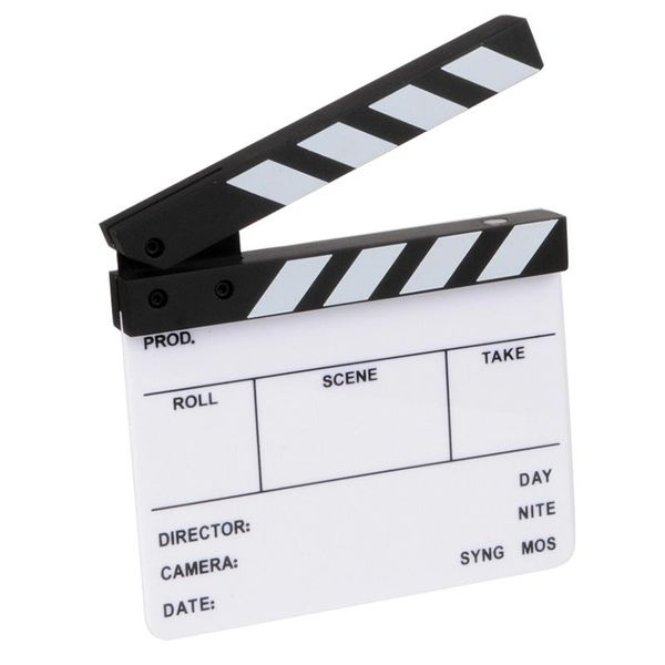 

pgraphy props camera pgraphy video acrylic small clapboard dry erase director film movie clapper board slate 16x14cm