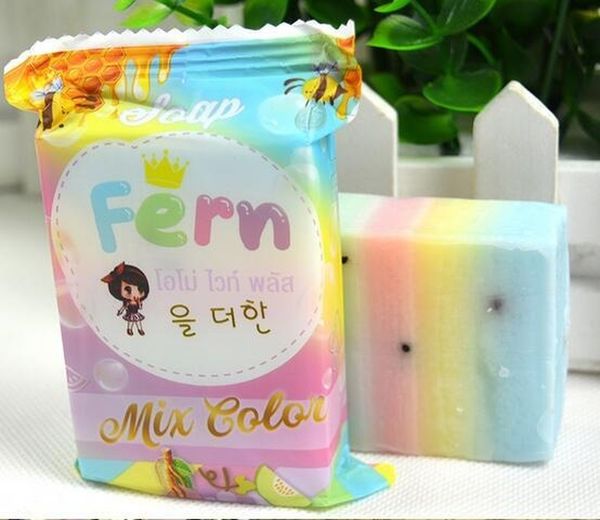 

dhl shipping new arrival white plus soap mix color plus five bleached white skin rainbow soap