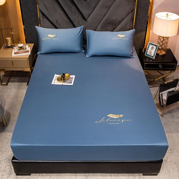

sheets & sets 600tc egyptian cotton embroidery quality fitted sheet bed corners with elastic band mattress cover twin queen king size#sw