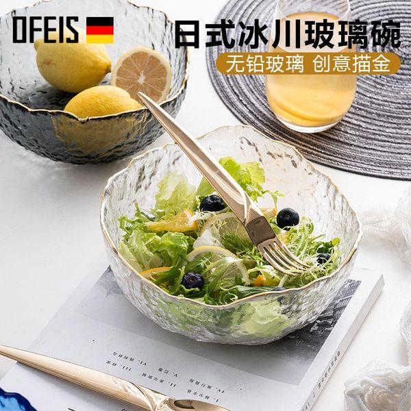 

ofeis creative glass salad bowl tableware fruit vegetables bowl irregular shape phnom penh glass dinner kitchen dinnerware