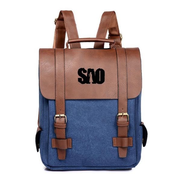 

backpack fashion sword art online knapsack casual travel bags women men cartoon leisure school bagpack back pack mochilas