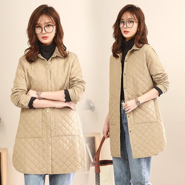 

women's jackets 2021 winter clothes mid-length casual kio, Black;brown
