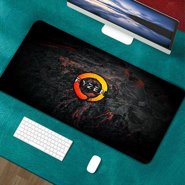 

mouse pads & wrist rests ryzen logo gamer pad durable non-slip keyboard mat cs go overlock edge big desk gaming for pc computer