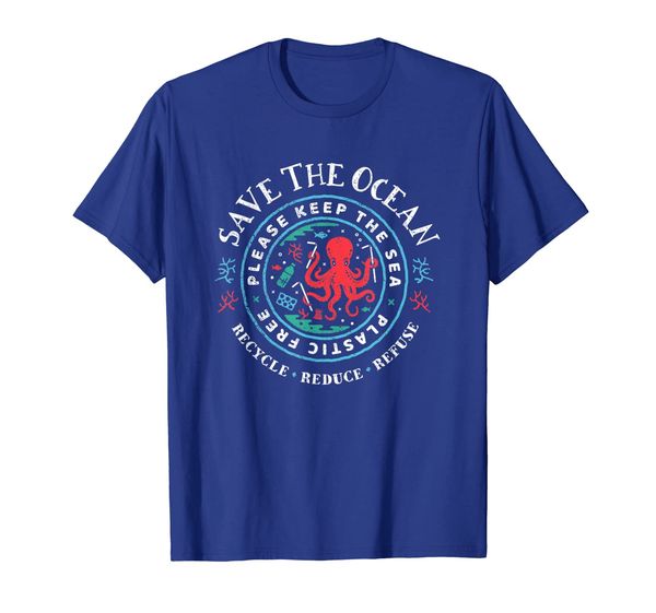 

ocean conservancy t shirt - please keep the sea plastic free, White;black