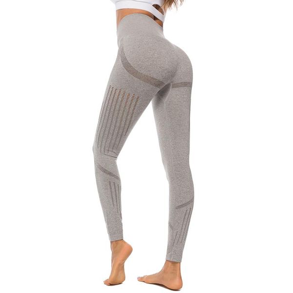 

women's leggings seamless women pants gym fitness high waist push up hollow out spandex jeggings casual solid clothing, Black