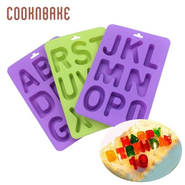 

baking & pastry tools cooknbake silicone chocolate mold biscuit cake decorated form 26 letters a-z candy gummy ice soap mould diy birthday