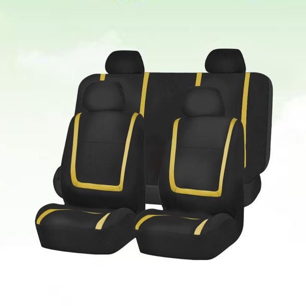 

jinyujiya car seat covers pcs cover universal auto thicken wear resistant protector mat interior accessory (yellow)