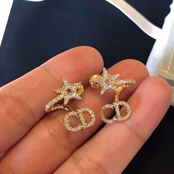 

d ear clip 925 silver needle female jewelry end version earrings, Golden