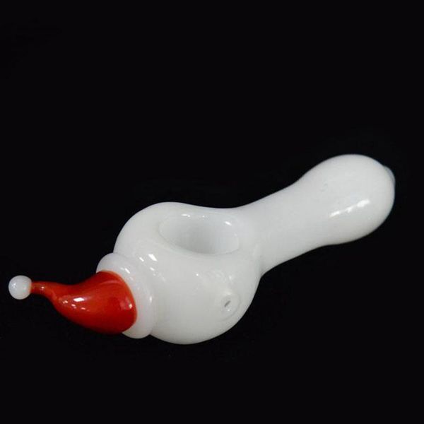 Vintage Großhandel Weihnachtsmütze Stil Weiße Jade Bong Wasser Shisha Pfeife Ölbrenner Dab Rigs Birdcage Percolator Shisha VG040
