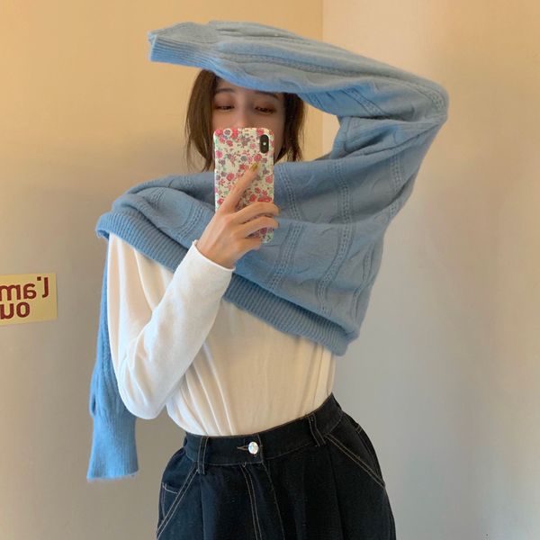 

2021 new 3 colors korean style knitted sweaters women loose twist long sleeve warm sweater jumpers (c8156 rdm4, White;black