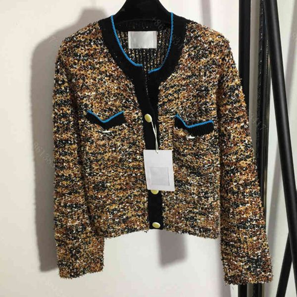 

fashion cc women wool woolen jacket coat high-end coarse floral coats logo cchen brand color single-breasted round neck winter long sleeve w, Black;brown