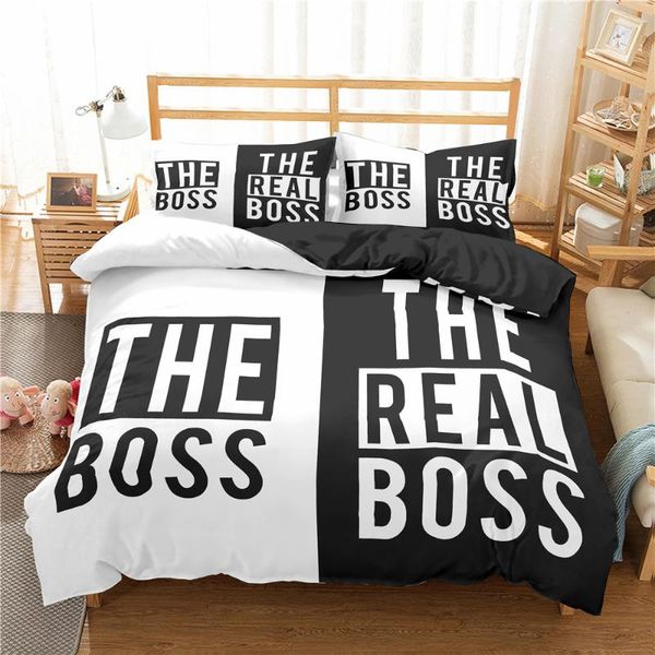 

bedding sets design black and white set word letter duvet  king 220Ã240 comforter quilt covers bed 2/3pcs home textiles