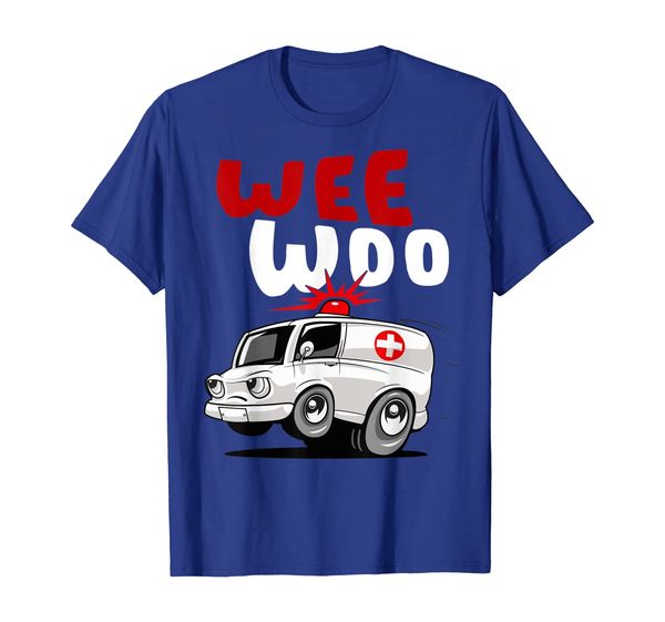 

wee woo ambulance ems emt paramedic tshirt for men women, White;black