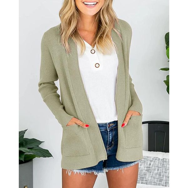 

women's knits & tees elegant open front sweater women knitted cardigans harajuku lazy style ladies v-neck fuzzy solid cardigan fluffy k, White