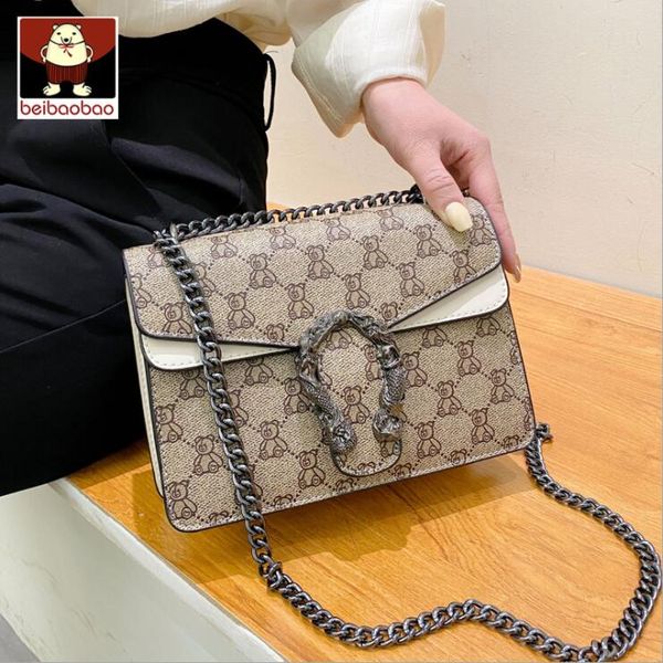 

factory wholesale brand women shoulder bag retro contrast leathers handbag street trend silver buckle messenger bags personalized leather ha, Black;red