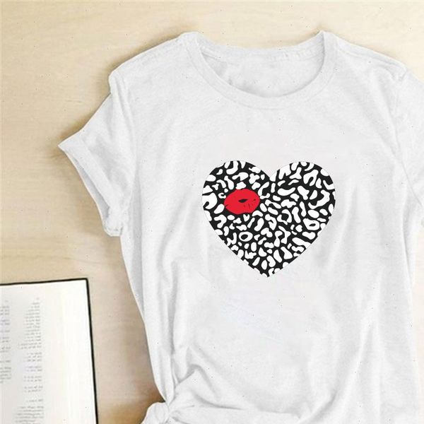 

heart lip printing t shirts women shirts summer graphic tee aesthetic tshirts cotton women harajuku shirt camiseta verano mujer, White