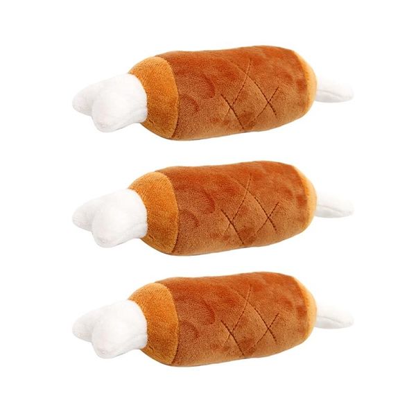 

dog toys & chews 3pcs plush pet cat chicken legs tosy interactive sound supplies