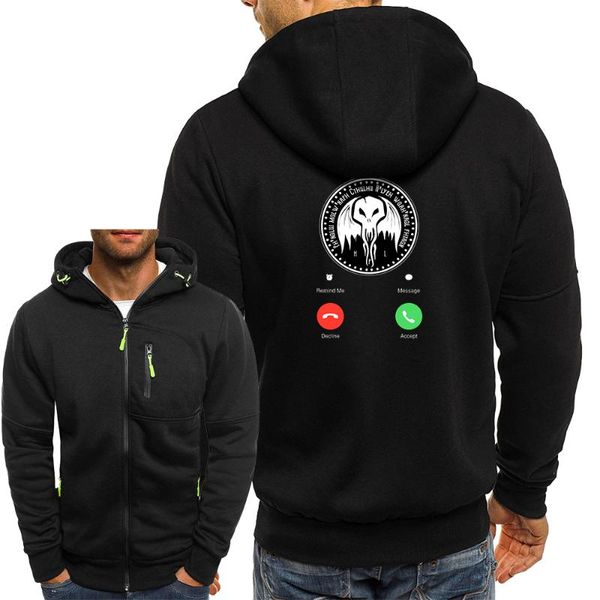 

men's jackets the literal call of cthulhu outerwear men casual loose zip coat hooded vintage graphic autumn 2021 cool jacket, Black;brown