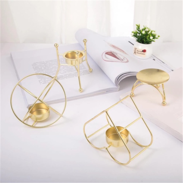 

candle holders ins metal geometric gold holder ornament candlelight stand dinner table decor wedding party candlestick ornaments