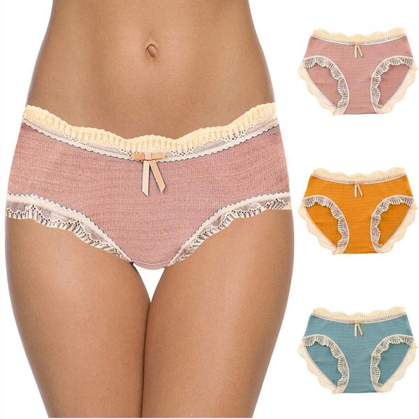 

women's panties cotton underpants soft comfortable girl briefs solid panty female underwear breathable lingerie lace, Black;pink
