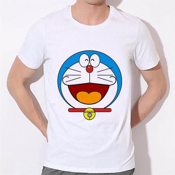 

men cartoon summer doraemon men casual 2021 t shirt family short sleeve factory outlets can be customized, White;black