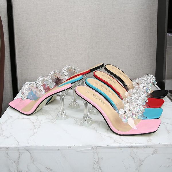 

slippers elegant exotic for pole dance shoes summer punk thick bottom high heel sandals prom peep toe stilettos, Black
