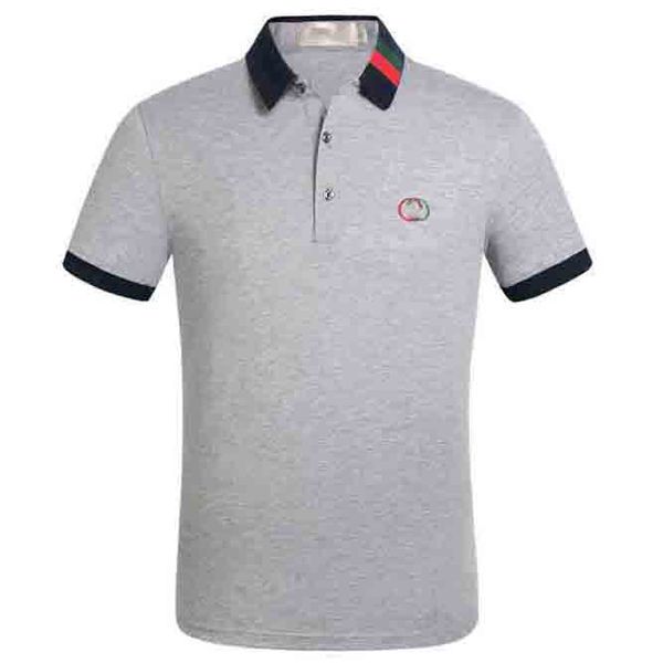 

new designers t-shirt for men stripe fashion poloshirt shirt men high street snake little bee tiger print mens polo shirt, White;black