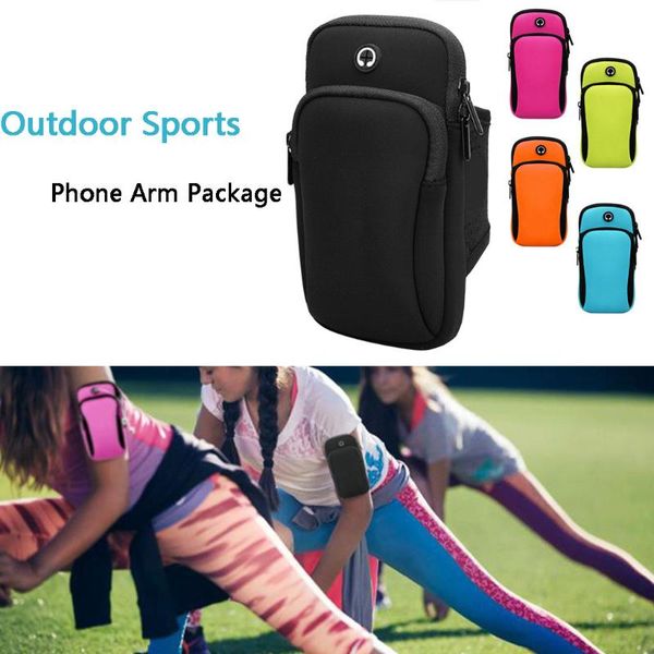

running wrist band bag outdoor sports phone arm package hiking cell strap pocket