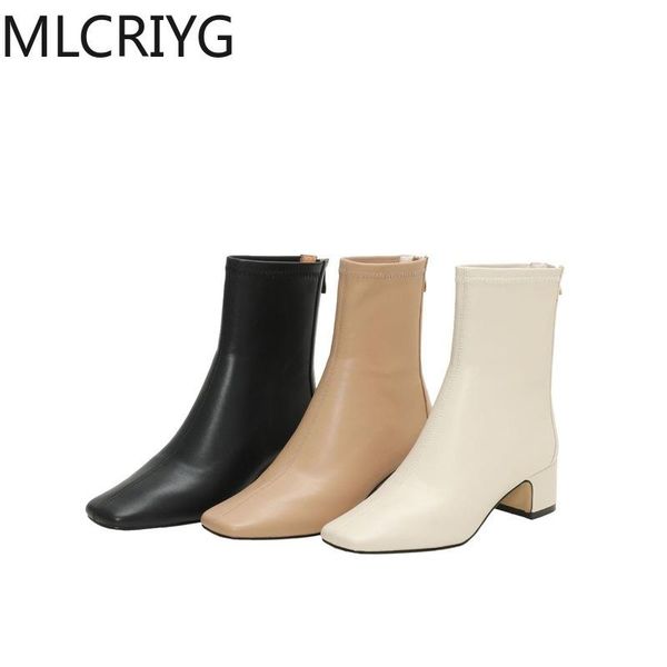 

boots 2021 motorcycle women winter moccasin black shoes short tube leather