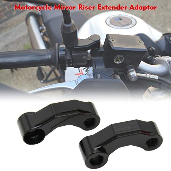 

motorcycle mirrors 2pcs premium quality aluminum mirror riser extender for handlebar mounted with 10mm(1.25mm) pitch thread