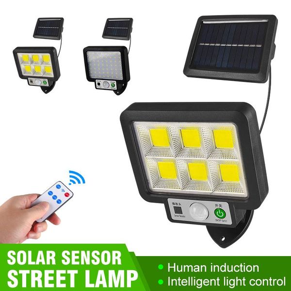 

solar lamps 56led light outdoor human sensor wall street lamp garden lawn split type courtyard