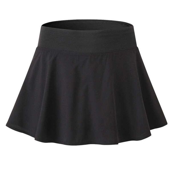 

skirts women high waist school uniform girls mini tennis skirt pleated runs with shorts sporting fitness 2074, Black