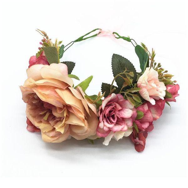 

luxurious flower wreath wedding bridal hair flower party crown floral garland bridesmaid hair accessories headpiece he qylwxv