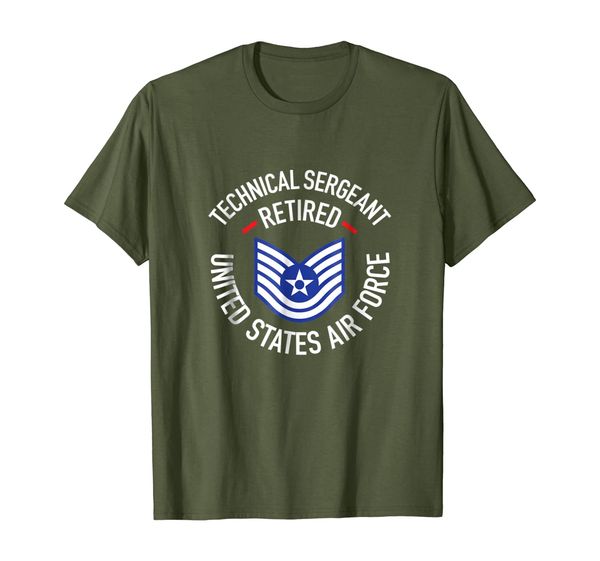 

technical sergeant tsgt retired air force retirement shirt, White;black