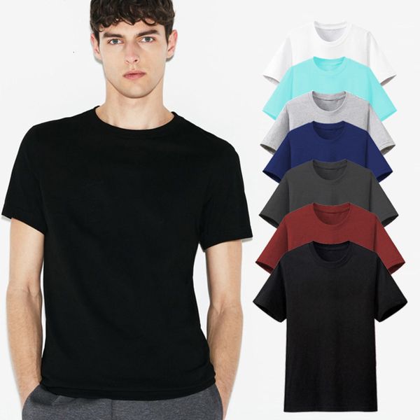 

1# printed men's short sleeve cotton round neck t-shirt, White;black